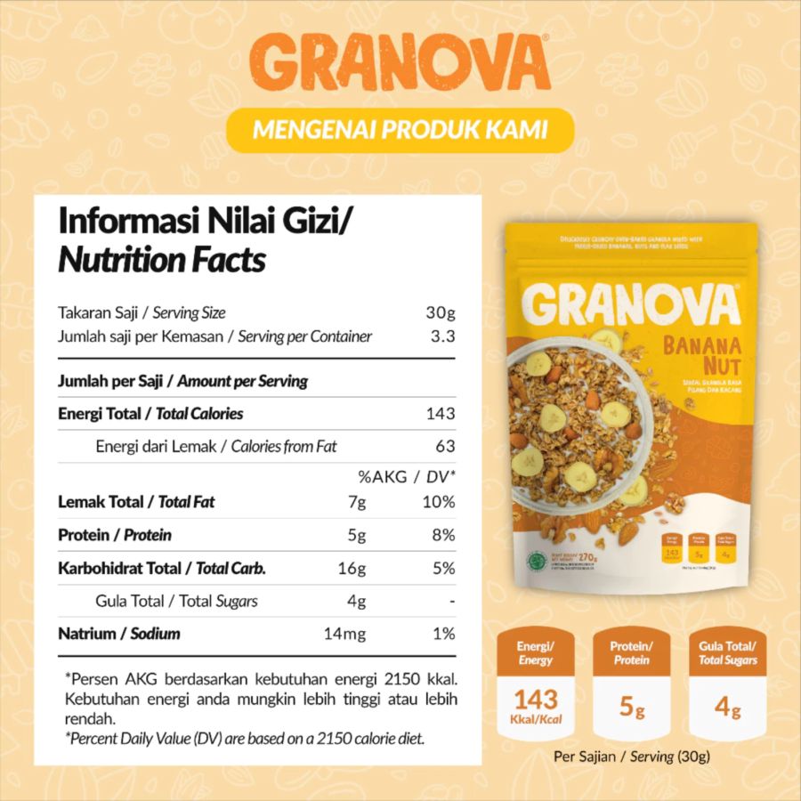 Granova Granola Banana Nut 100gram