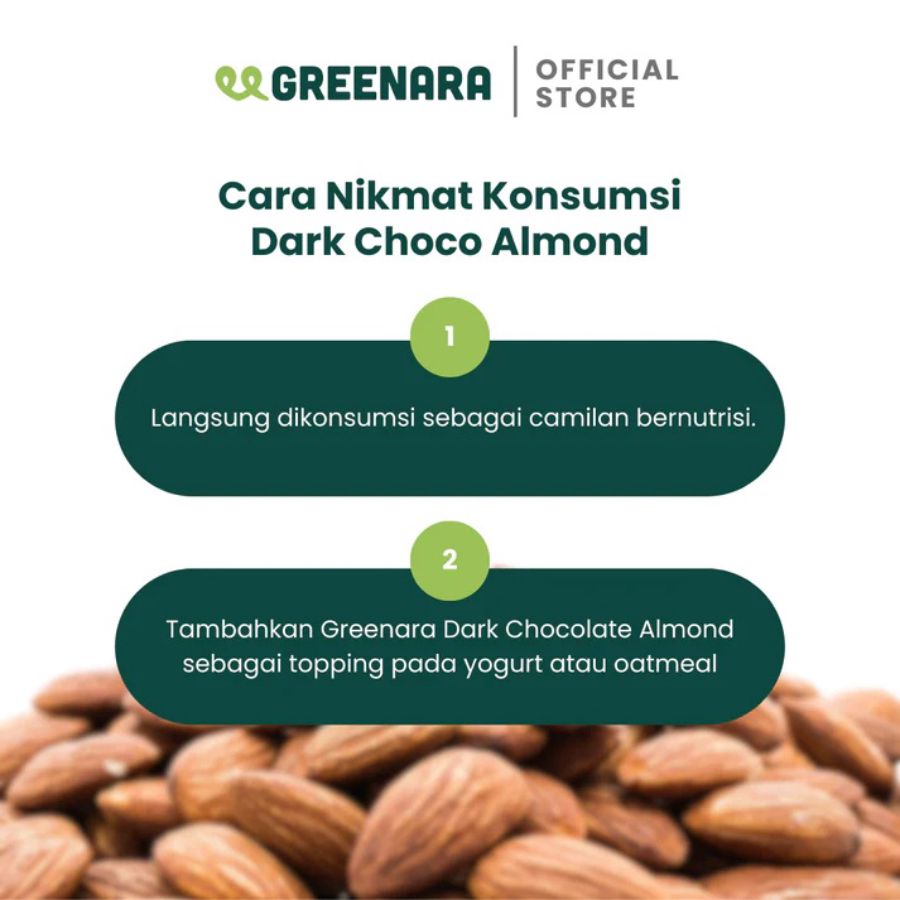 Greenara Dark Chocolate Almond 120gram
