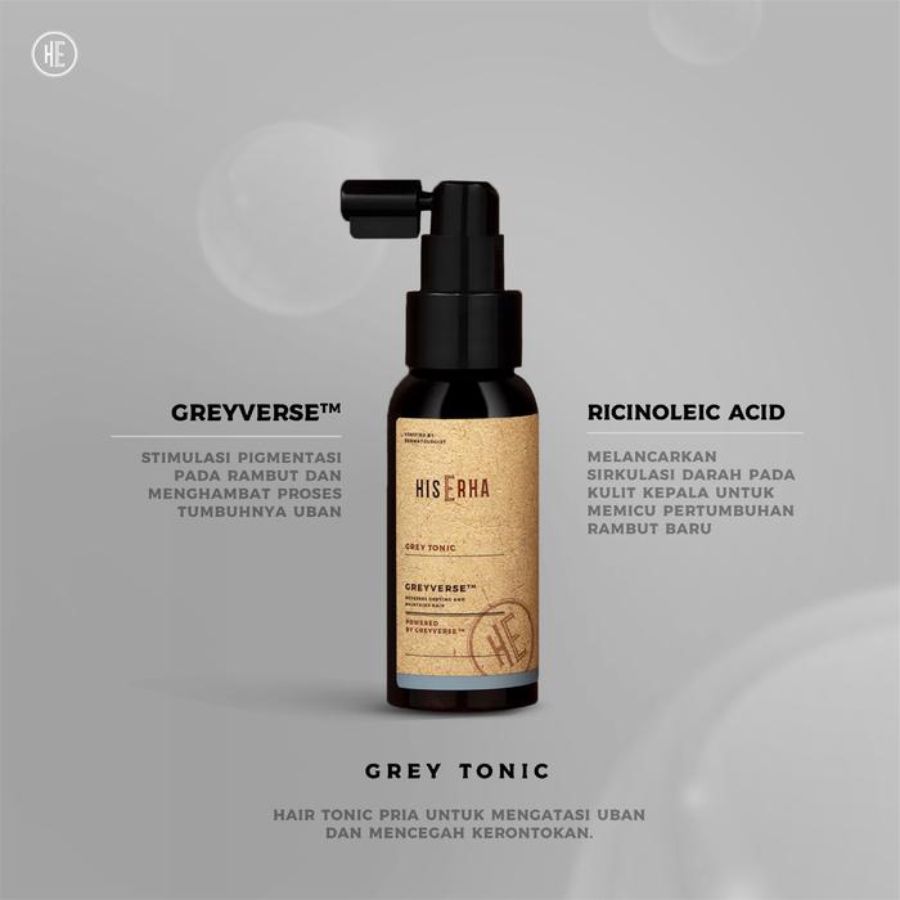 His Erha Grey Tonic Perawatan Rambut 60ml