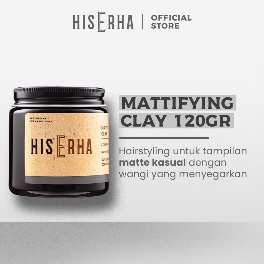 His Erha Mattifying Clay Penata Rambut Pria 120gram