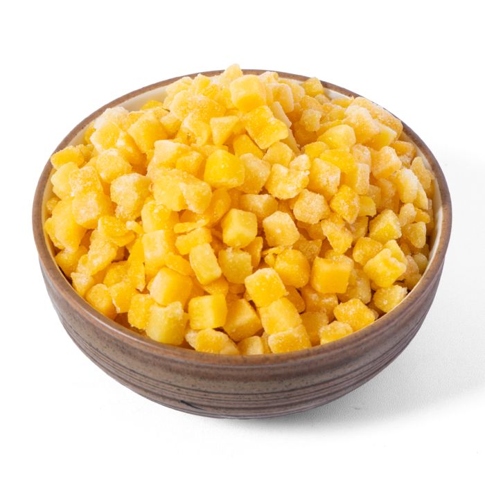 Yellow Peach Dices Frozen IQF Astro Farm