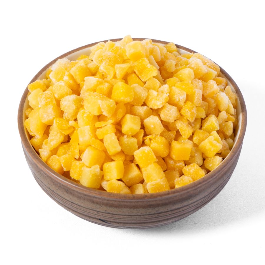 Yellow Peach Dices Frozen IQF Astro Farm
