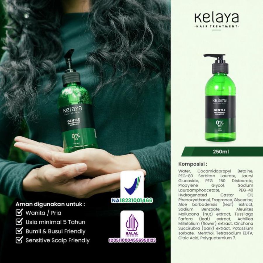 Kelaya Gentle Hair Essence Shampoo Non SLS 250ml