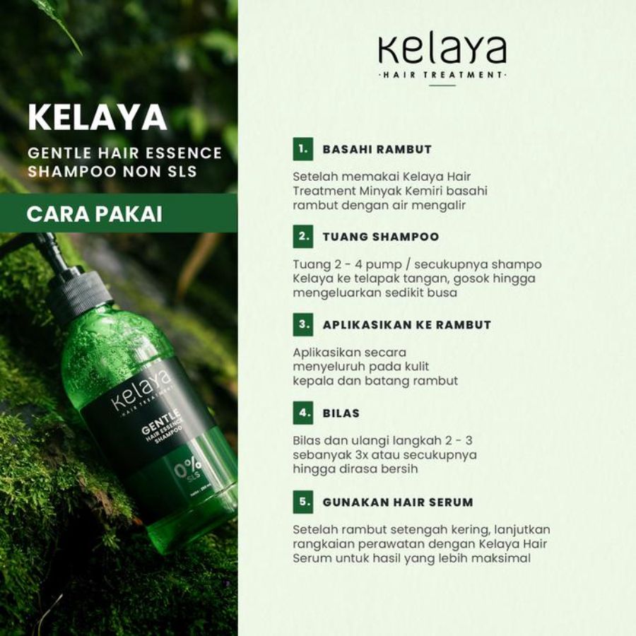 Kelaya Gentle Hair Essence Shampoo Non SLS 250ml