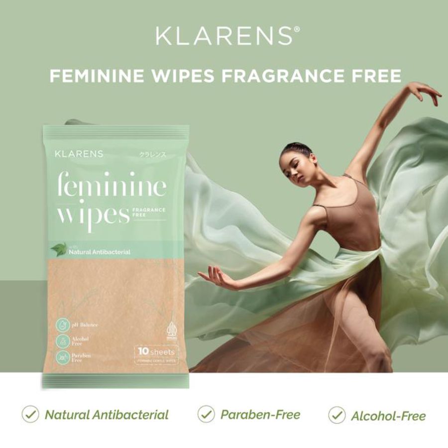 Klarens Femine Gentle Wipes Fragrance Free 10sheets