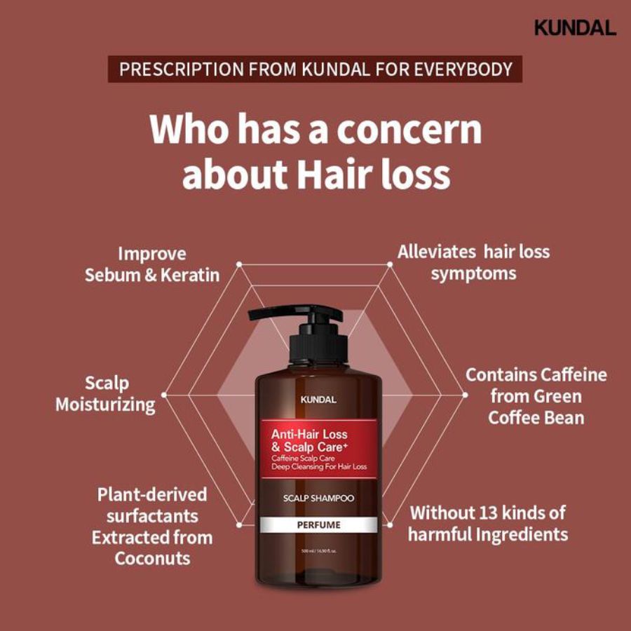 Kundal Scalp Care and Caffeine Baby Powder Shampoo 500ml