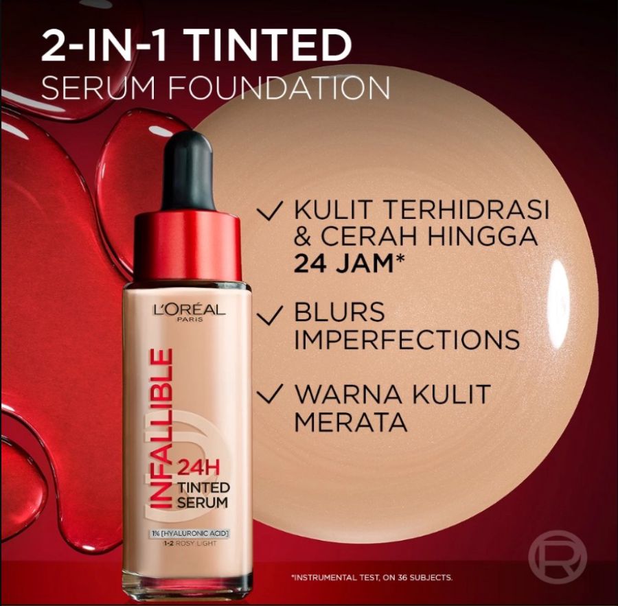 L'Oreal Paris Infallible 24H Tinted Serum 2-3 Light Foundation 30ml