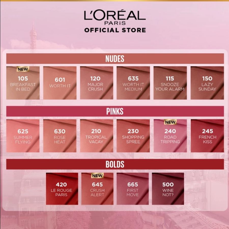 LOREAL Paris Infallible Matte Resistance 635 Worth It Medium Liquid Lipstik 7ml