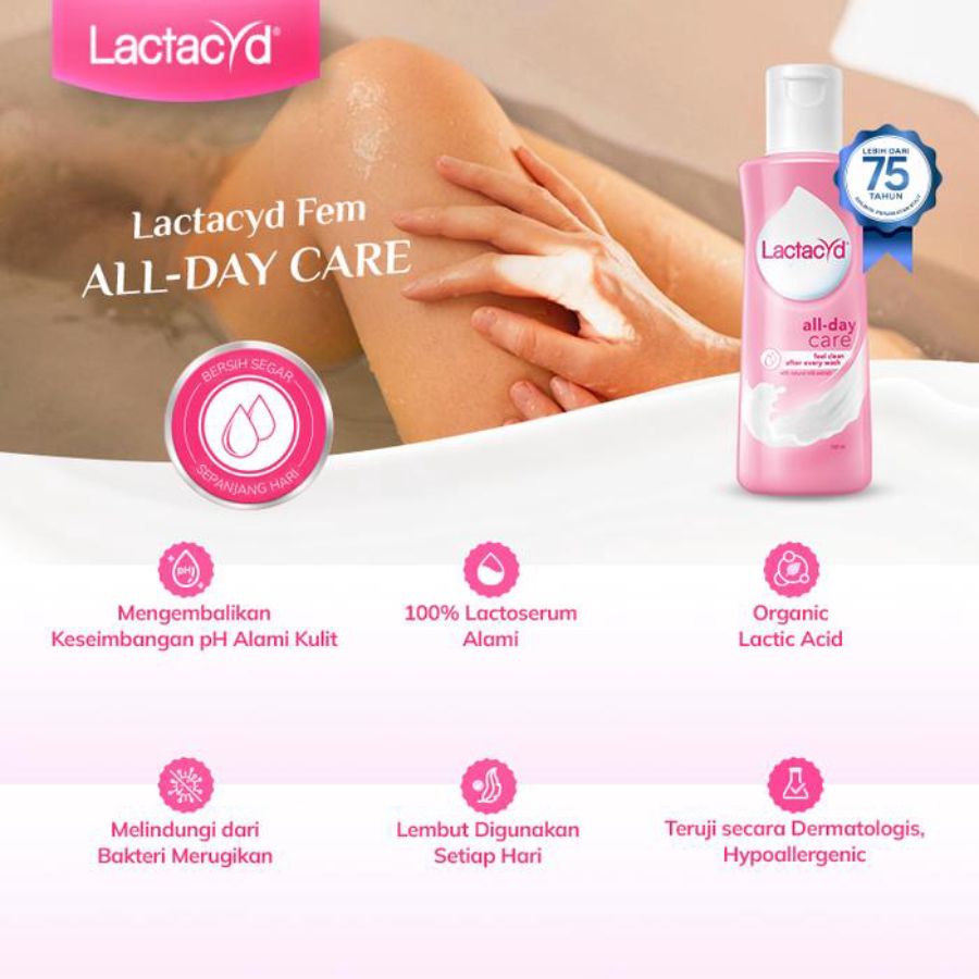 Lactacyd All-day Care with Natural Milk Extract Femine Wash 150ml
