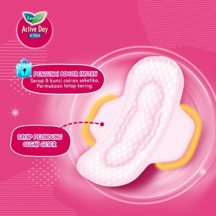 Laurier Active Day X-Tra Maxi Wing 22cm Pembalut Kewanitaan 20pads