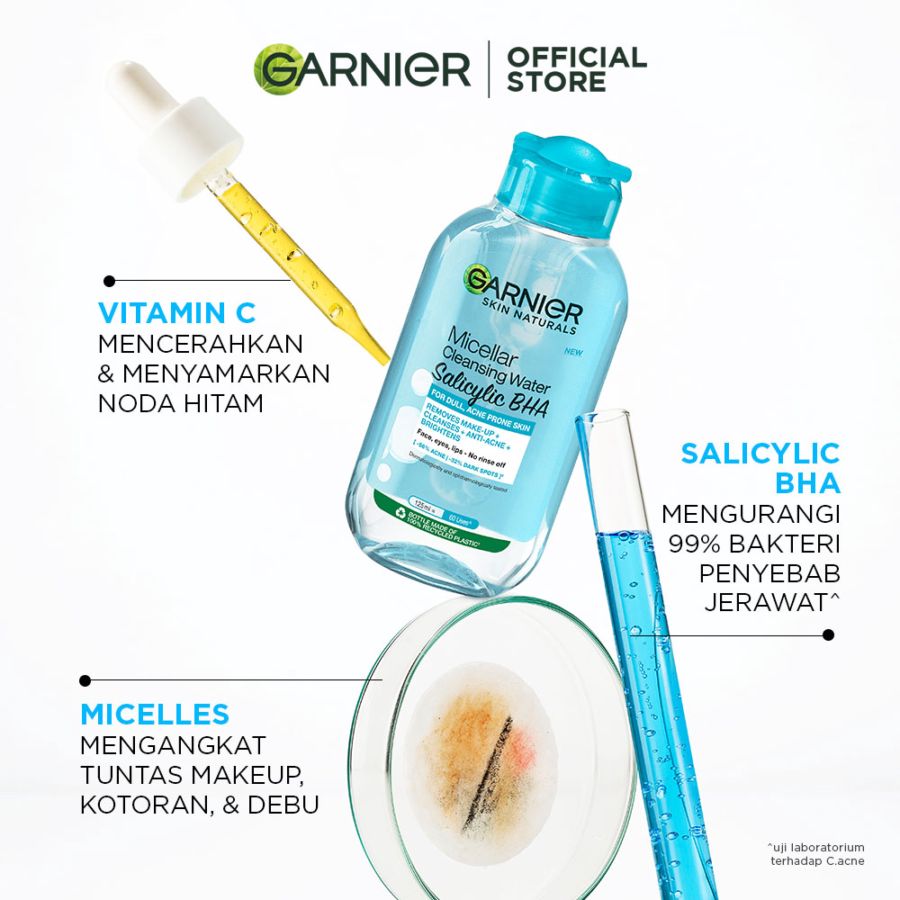 Garnier Micellar Water Salicylic BHA Pembersih Make Up 400ml
