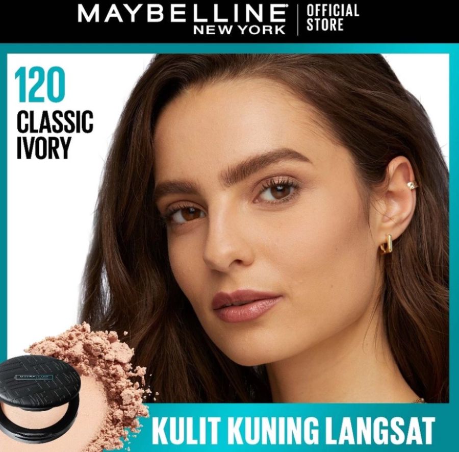 Maybelline FIT ME Matte 120 Classic Ivory Bedak Padat 6gram