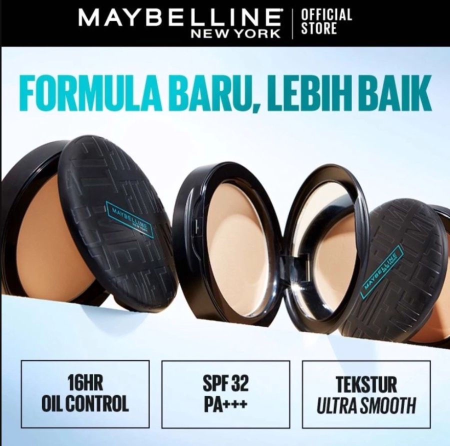 Maybelline FIT ME Matte 118 Light Beige Bedak Padat 6gram