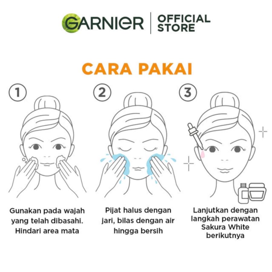 Garnier Sakura White Pinkish Glow Foam Facial Wash 100ml