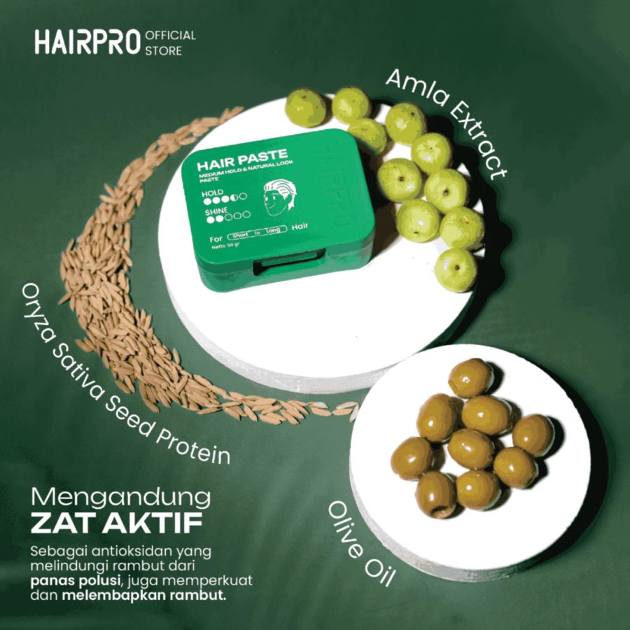 Hairnerds Hairpro Paste Medium Hold And Natural Look Pomade 50gram