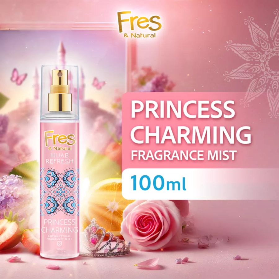 Fres & Natural Hijab Refresh Princess Charming Spray Cologne 100ml