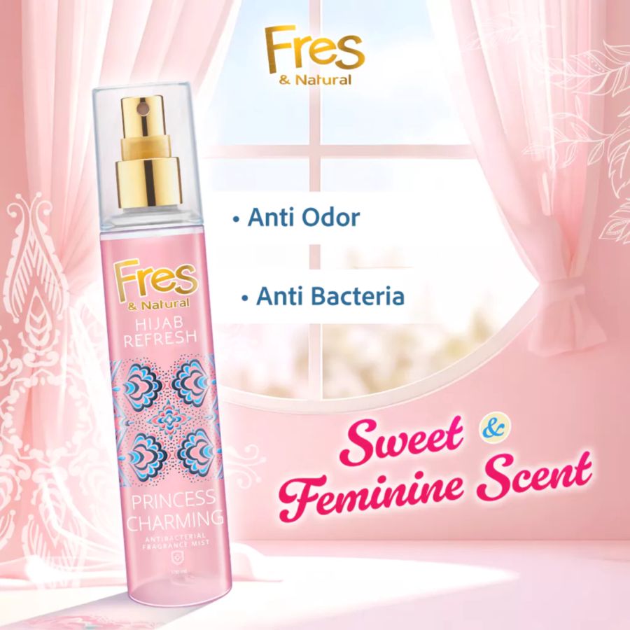 Fres & Natural Hijab Refresh Princess Charming Spray Cologne 100ml