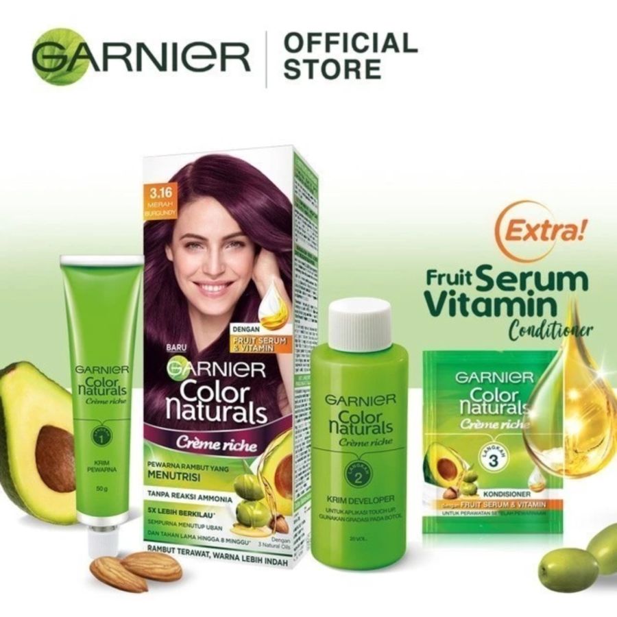 Garnier Creme Riche Coklat Kehitaman Hair Color Naturals 50ml