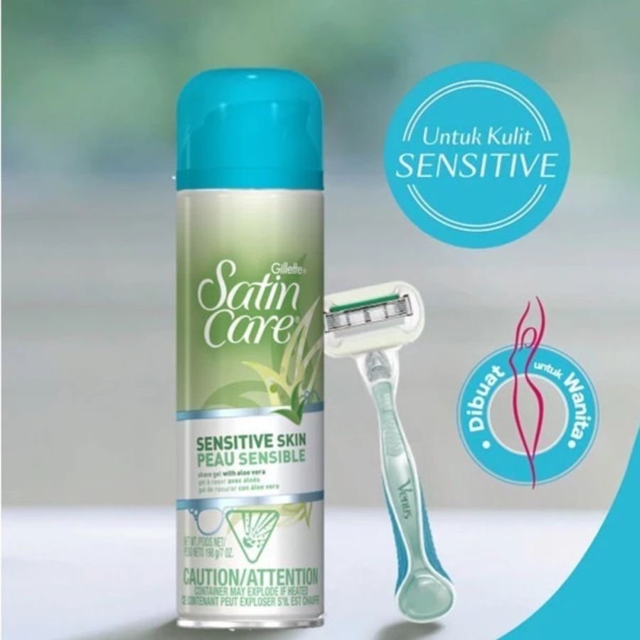 Gillette Satin Care Sensitive Skin Shave Gel 195gram