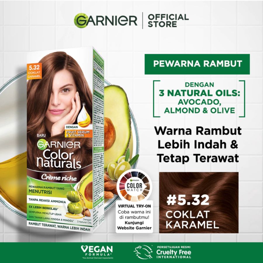 Garnier Color Natural Creme Riche Coklat Karamel 1pack