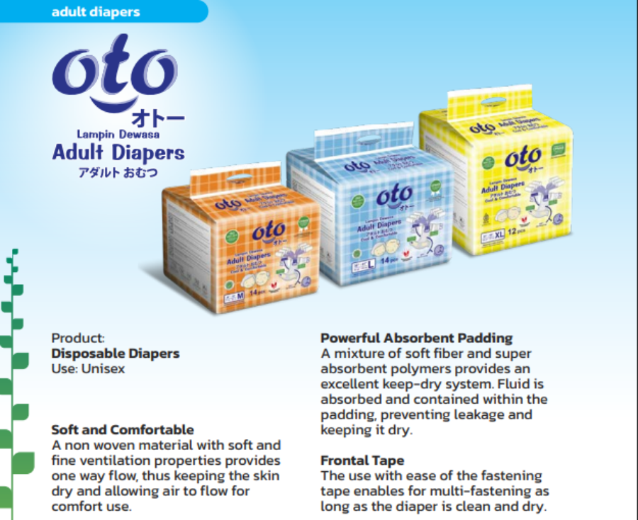 Oto Adult Diapers Open M14 1pack