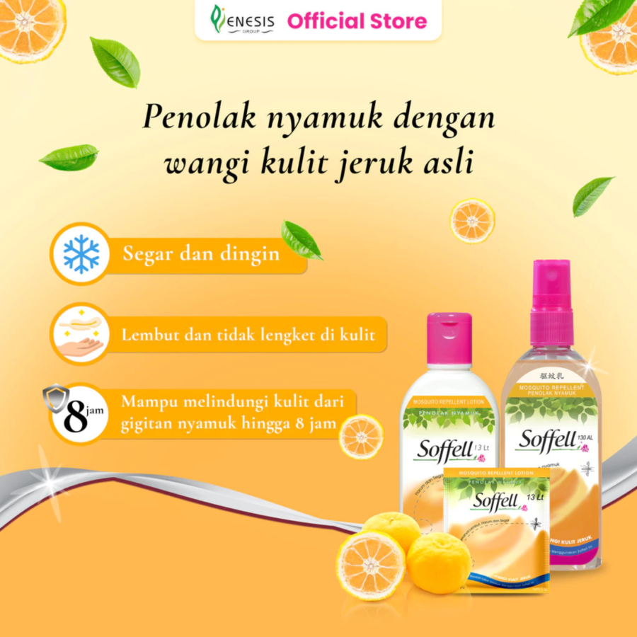 Soffell Kulit Jeruk Mosquito Repellent Spray 80ml