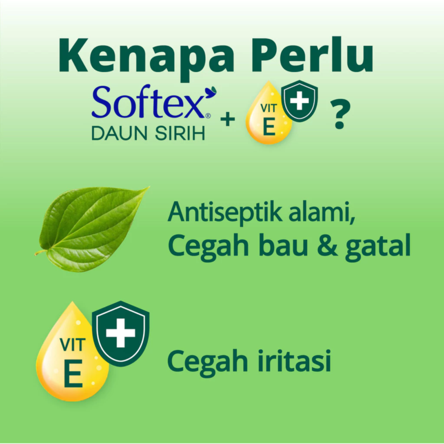 Softex Daun Sirih Pantyliner Pembalut Wanita 44pcs
