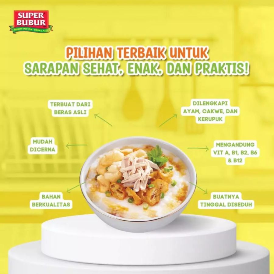Super Bubur Ayam Bubur Instan Cup 64gram