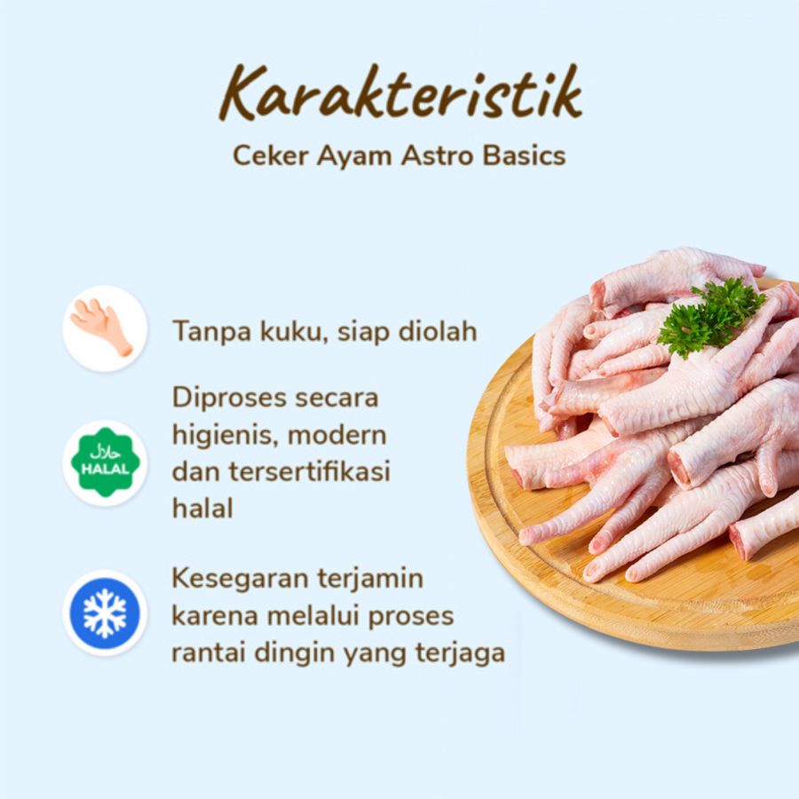 Ceker Ayam Astro Farm 450-550gram