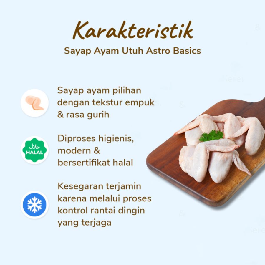 Sayap Ayam Utuh Astro Farm 450-550gram