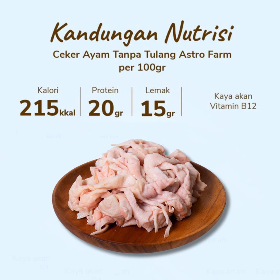 Ceker Ayam Tanpa Tulang Astro Farm 250gram