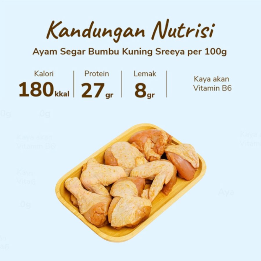 Ayam Segar Bumbu Kuning Sreeya 500gram