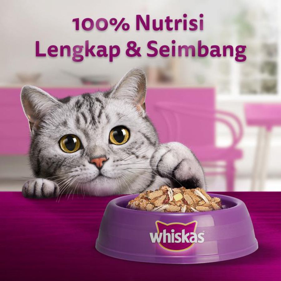 Whiskas Tasty Mix Tuna & Sweet Potato Adult Makanan Kucing Basah Pouch 70gram