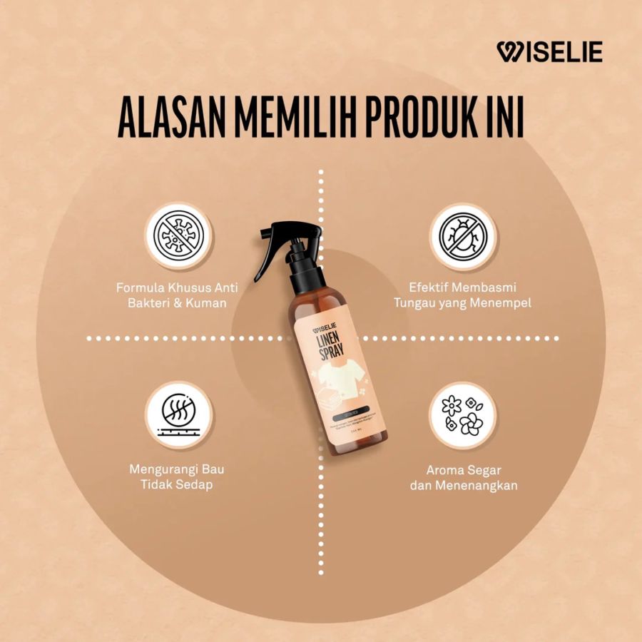 Wiselie Linen Cutton Fresh Pengharum Ruangan 250ml