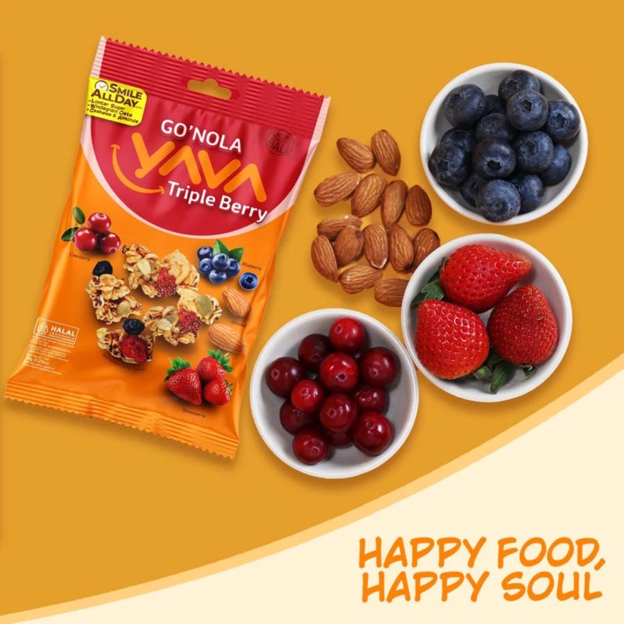Yava Go'Nola Triple Berry Granola 35gram