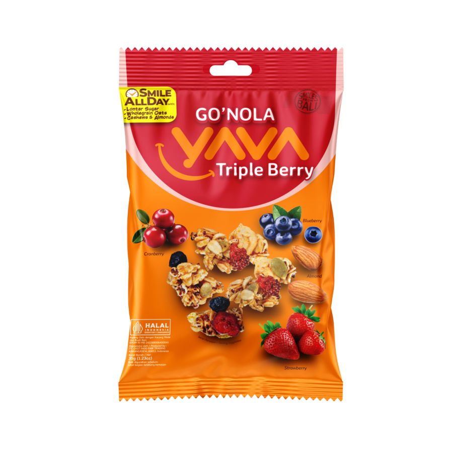 Yava Go'Nola Triple Berry Granola 35gram