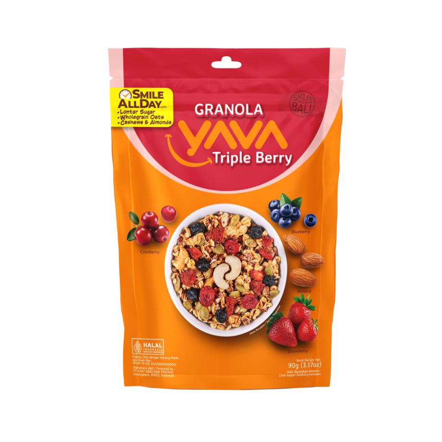 Yava Granola Triple Berry 90gram