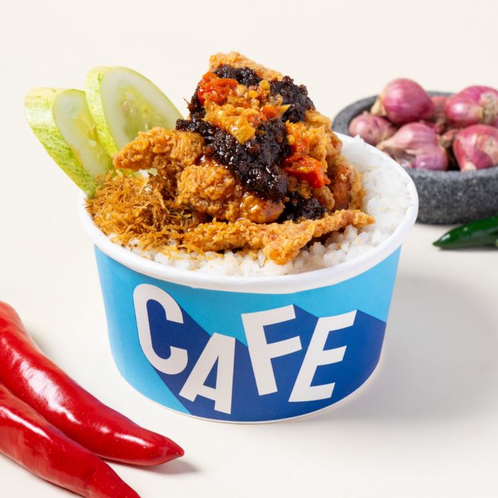 Nasi Kulit Ayam Crispy Bumbu Madura