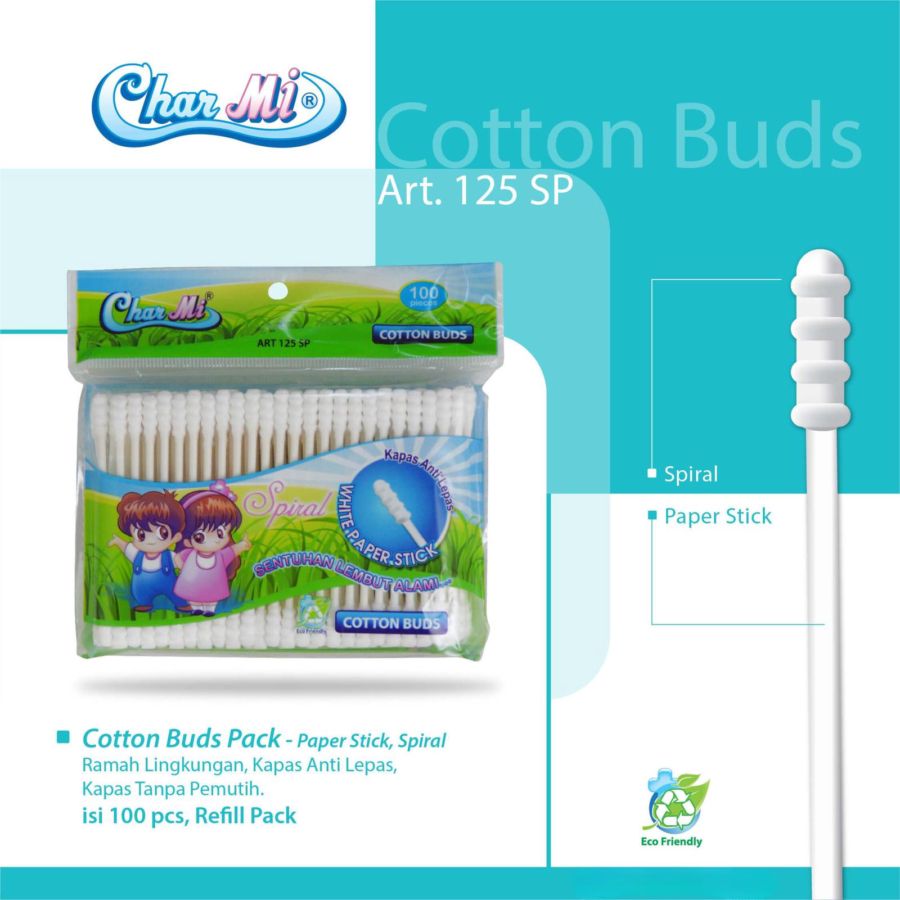 Charmi Spiral Art. 125 SP Cotton Buds 100stick