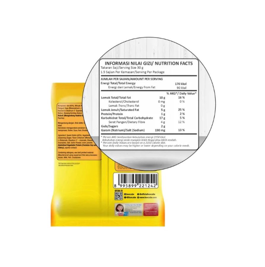 Snack Boncrispy Ubi Original 50gram