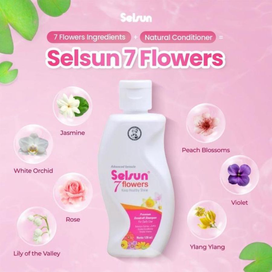 Selsun 7 Flowers Keep Healthy Shine Premium Dandruff Shampoo 200ml