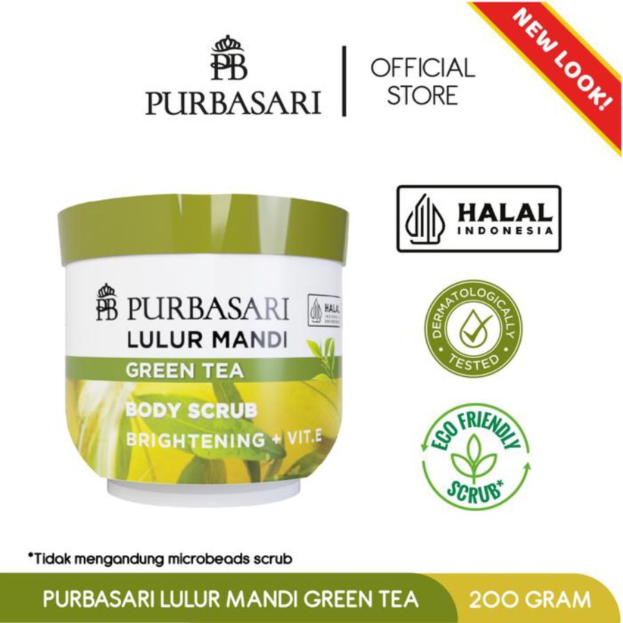 Purbasari Lulur Mandi Green Tea Body Scrub 200gram