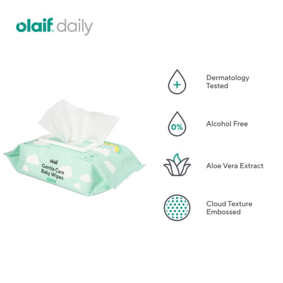 Olaif Gentle Care Baby Wet Wipes 80sachets