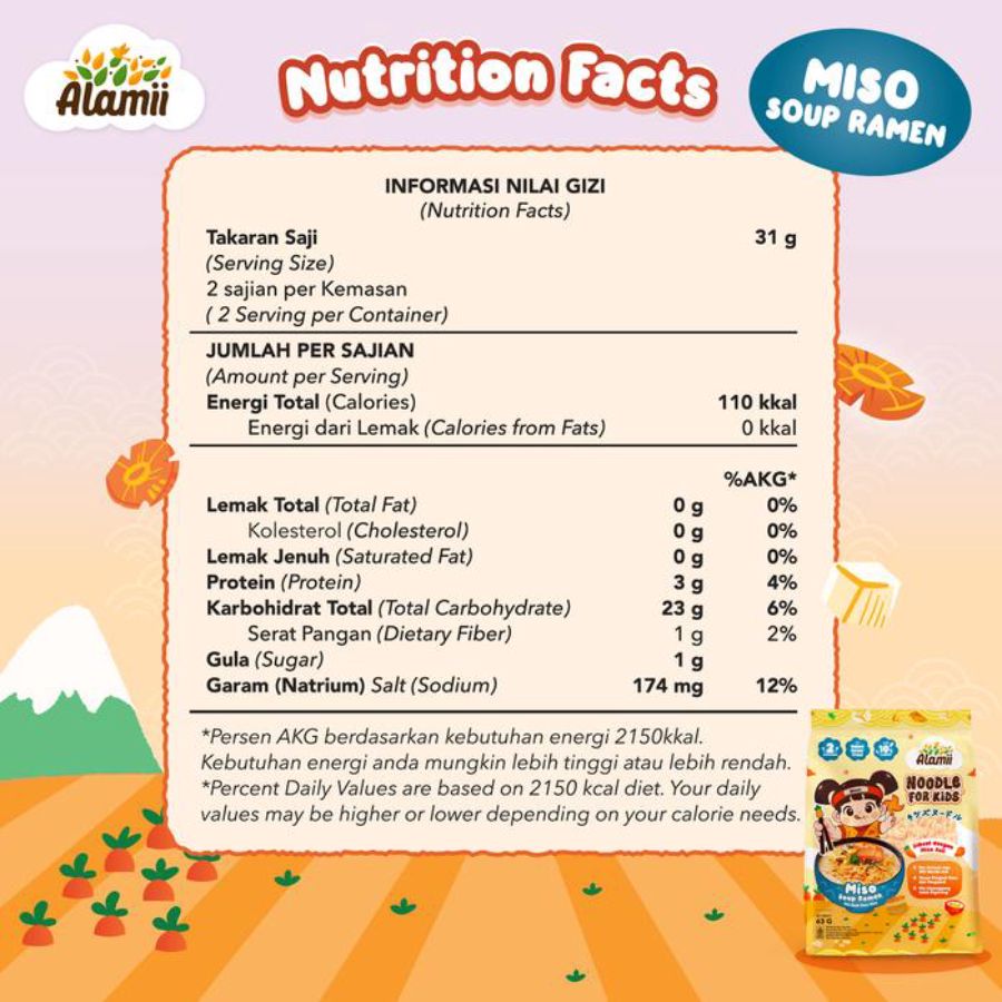 Alamii Miso Soup Ramen Makanan Anak 63gram