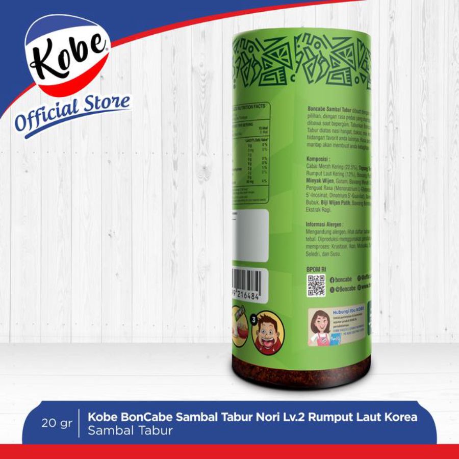 Kobe Boncabe Sambal Tabur Nori Level 2 20gram