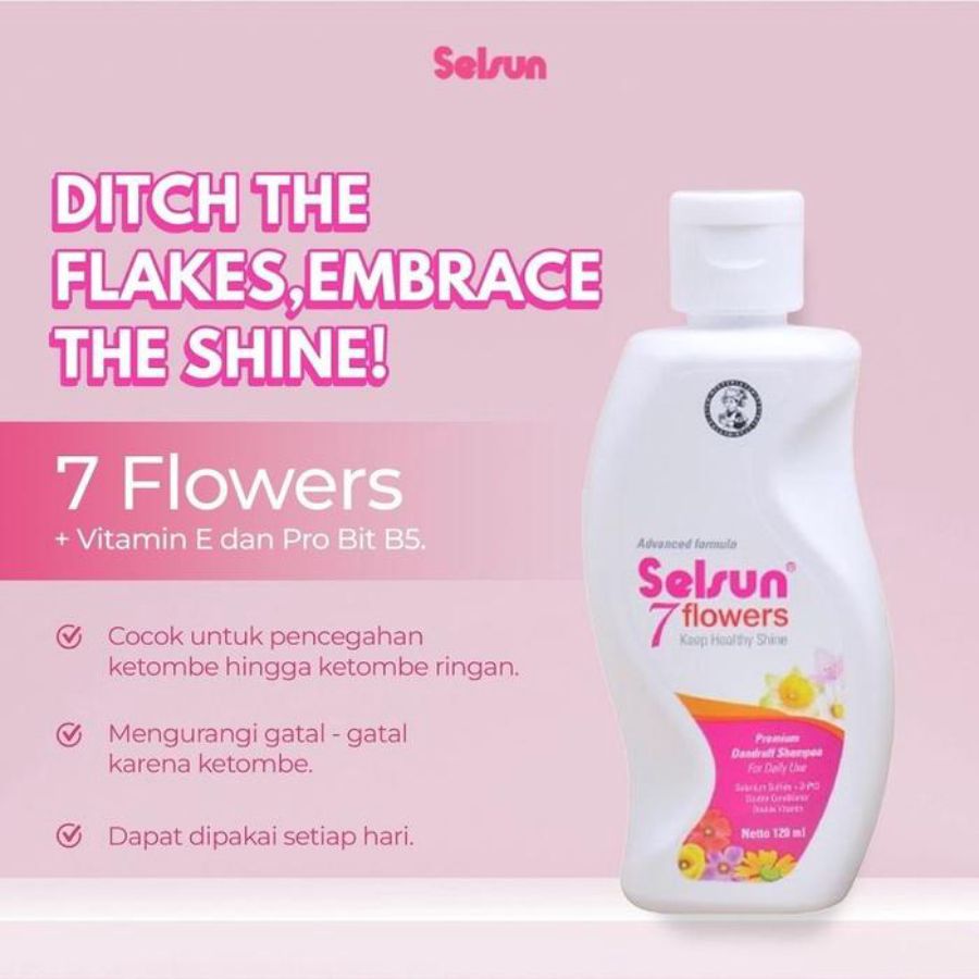 Selsun 7 Flowers Keep Healthy Shine Premium Dandruff Shampoo 200ml