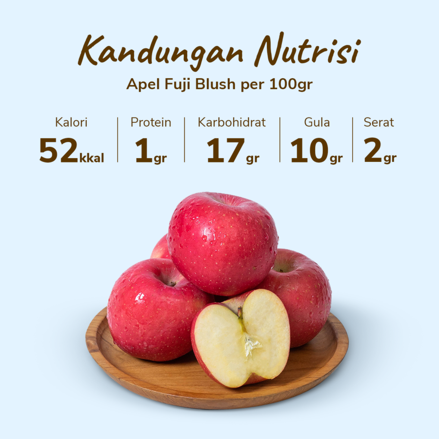 Apel Fuji Blush Premium Size L Astro Farm 1 pcs 200-300gram