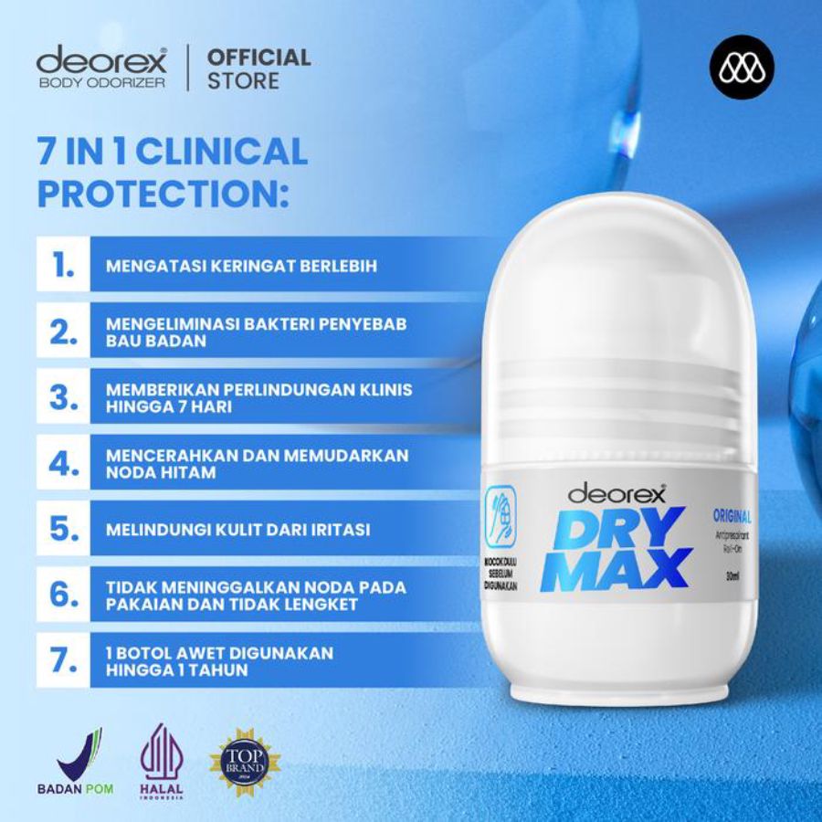 Deorex Dry Max Original Deodorant Roll On 30ml