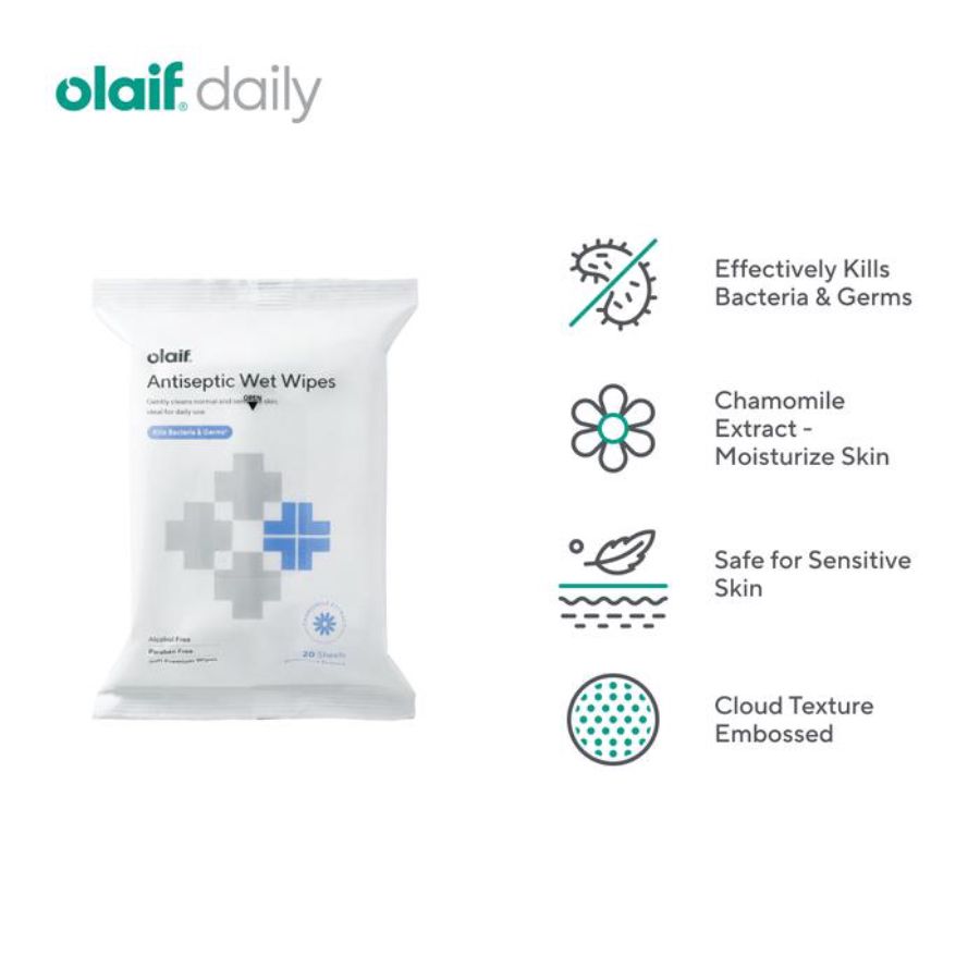 Olaif Antiseptic Wet Wipes 20sheets