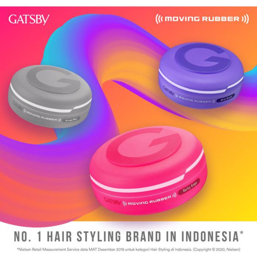 Gatsby Moving Rubber Grunge Mat Gel Rambut 80gram